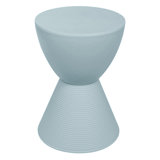 Durant Reversible Drum End Table with Storage – No Assembly Lightweight Accent Side Table for Indoor & Outdoor Use