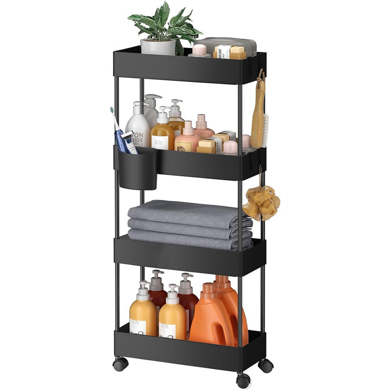 Slim Storage Cart With Wheels, Bathroom Cart Organizer...