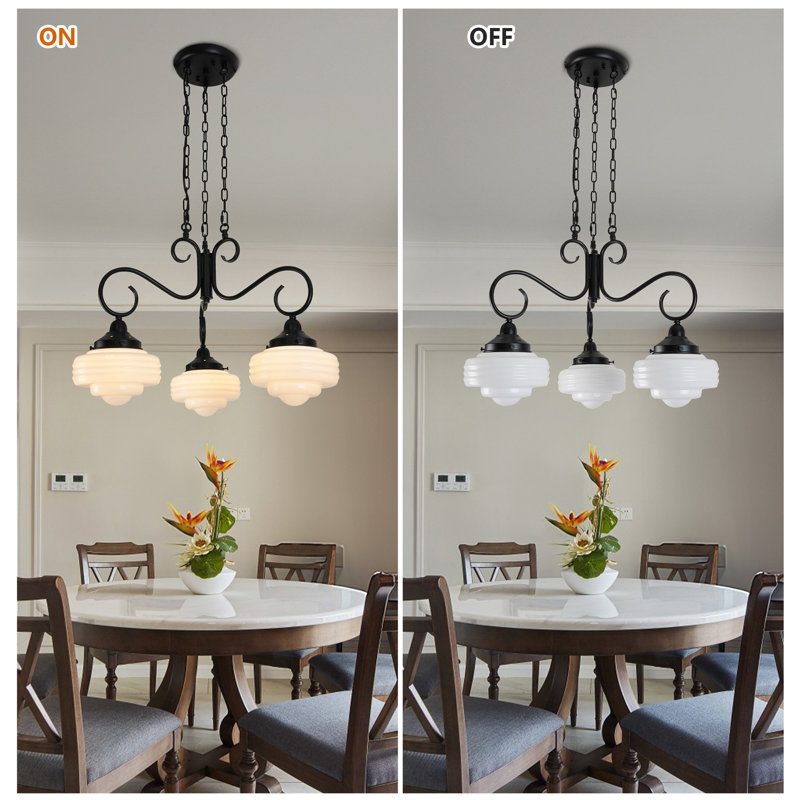 Éclairage pour îlot de cuisine 3 lumières