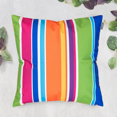 icon Stripe Indoor-Outdoor Cushion, Technicolour