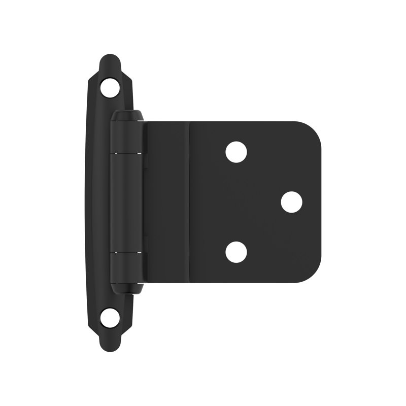 Face Mount Inset Hinge, Matte Black