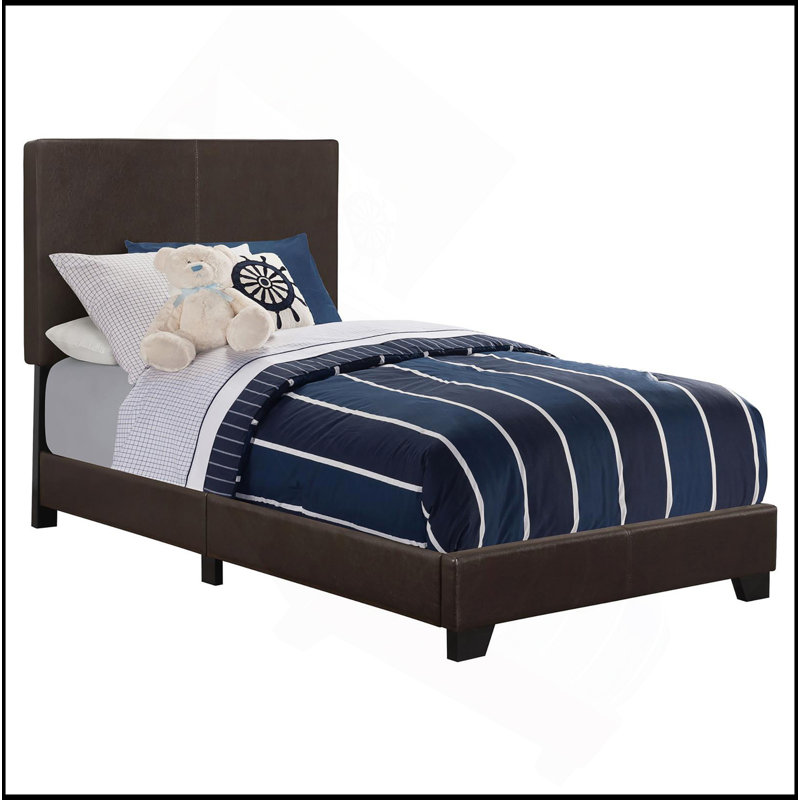Lit décontracté confortable gris clair pour la détente, Lit simple, Brun