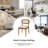 Amadou Modern 19.25'' H Linen Upholstered Side Chair with Rattan backrest-94190907