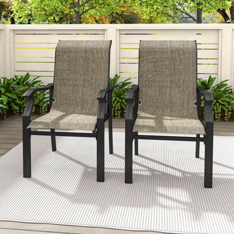 Chaise de salle à manger avec accoudoirs de 23,4 po (ensemble de 2)
