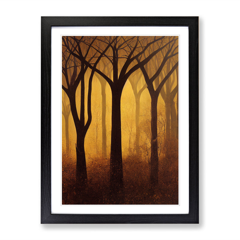Meisner Indian Forest - Picture Frame Print, Black, 64cm H x 46cm W x 2cm D