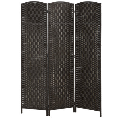 Room Divider, 3 Panel Folding Privacy Screen, 70.9" Tall Portable Partition Wall Divider for Bedroom, Coffee