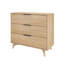3 Drawer 37" W Solid Wood Dresser with Metal Pulls-1103335508