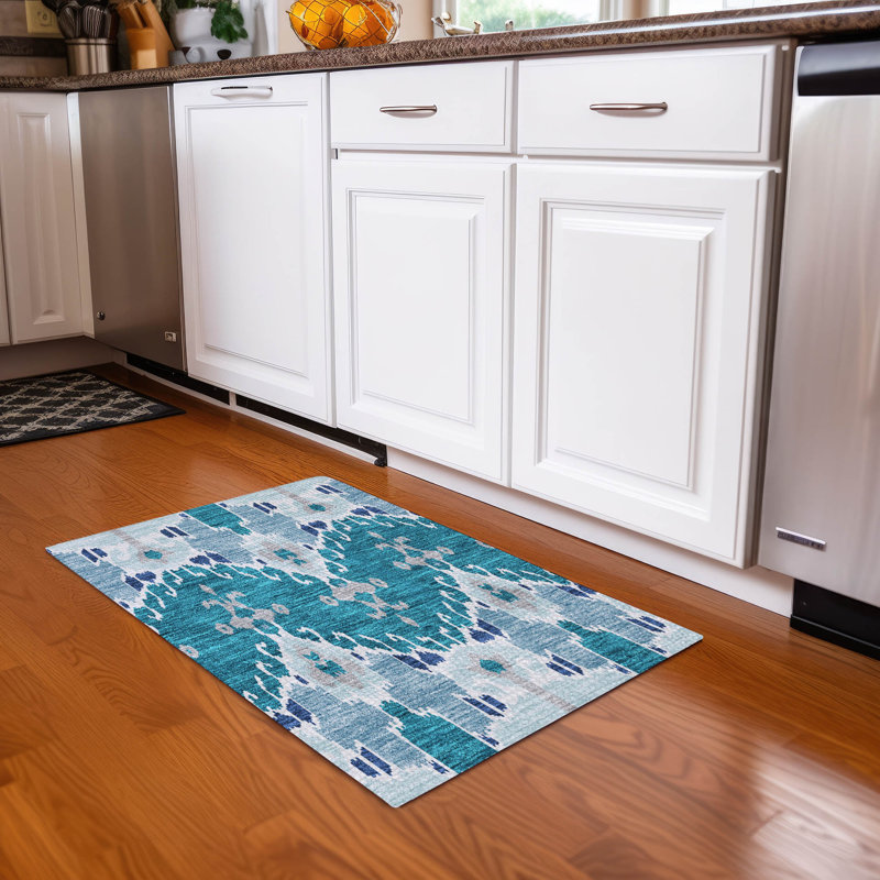 Tapis d'entrée / extérieur antidérapant Caziyah, Rectangle 1 pi 8 po x 2 pi 6 po