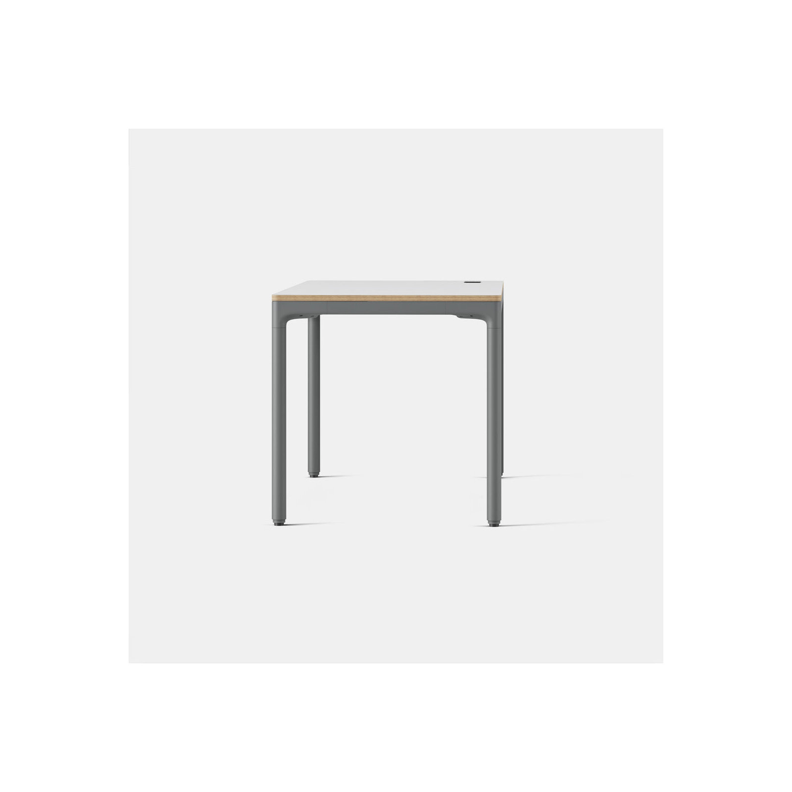 Four Leg Standing Desk, White, Carbon, 44.6" H x 59" W x 27" D