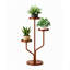 Support à plantes en métal à 3 niveaux, brun, pour l'intérieur et l'extérieur, pour plusieurs plantes-1631626738