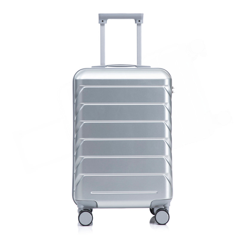Bagage à carreaux rigides 20 pouces ABS à carreaux roulés - Surface résistante aux égratignures Quatre roues multidirectionnelles, avec serrure à combinaison