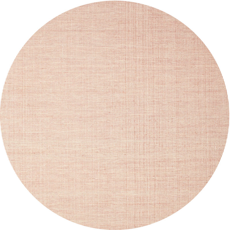 Tapis de zone rose contemporaine, Rond 7 pi