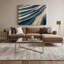 Art mural horizontal sur toile à rayures horizontales gris acier-687763702