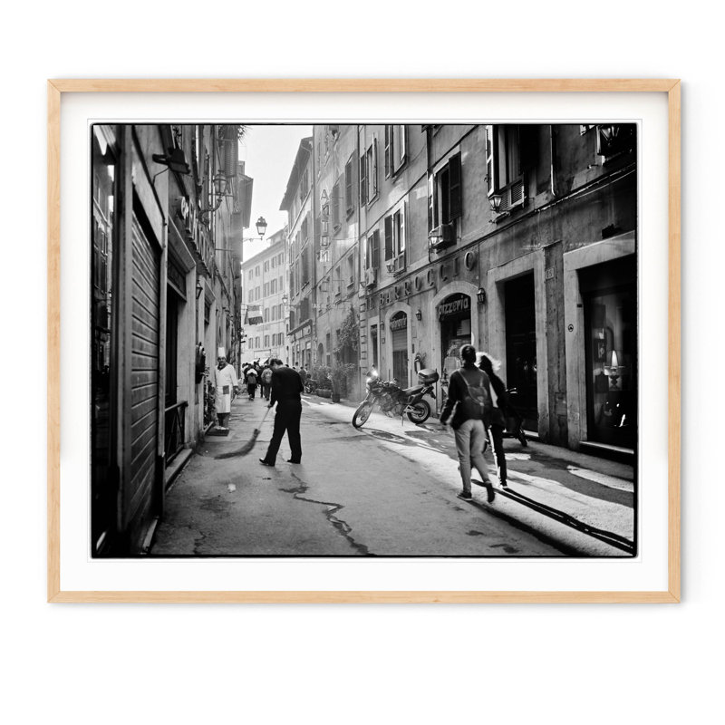 La Passeggiata, Natural Framed, 23.5" H x 28" W