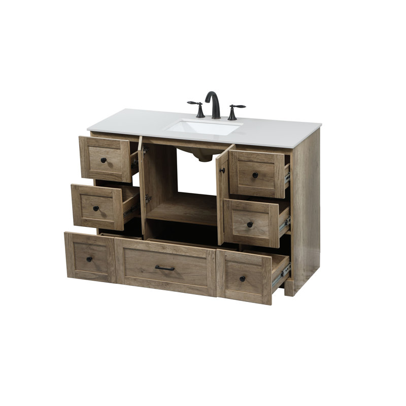 Ensemble de meuble-lavabo simple 48 po Soma, Chêne naturel