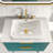 Integrated  Ceramic Basin, Drain Notincluded