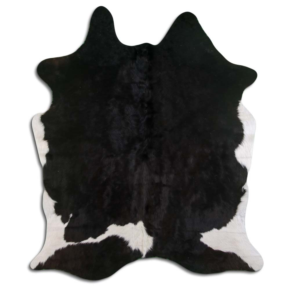 Foundry Select NATURAL HAIR ON Cowhide RUG BLACK 2 - 3 M GRADE A ...