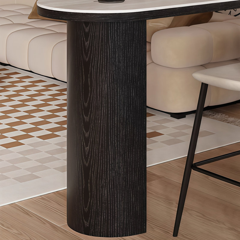 Table de bar moderne et luxueuse, H 41,30 po x l 78,70 po x P 19,60 po