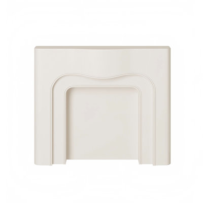 41.73"Modern Minimalist White Fireplace Mantel