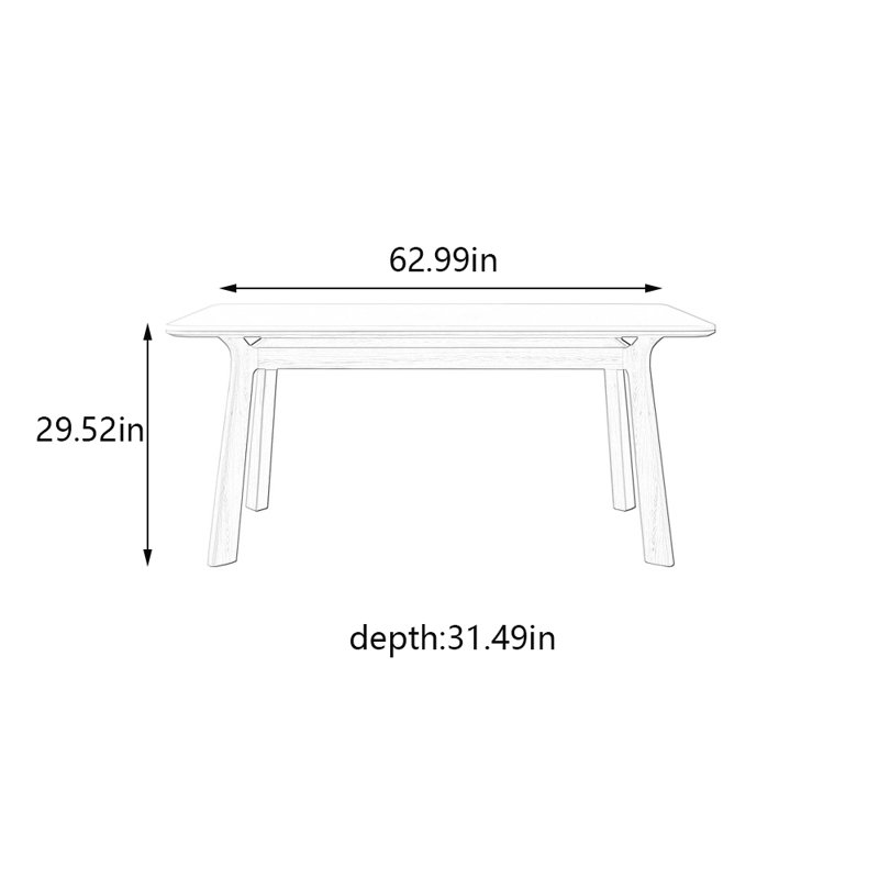 Dejoie, H 29,52 po x L 62,99 po x l 31,49 po