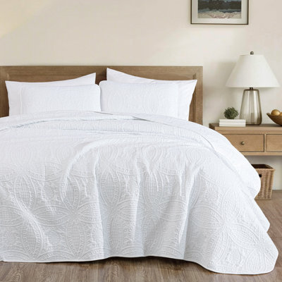 Austin Microfiber Reversible 3-Piece Coverlet / Bedspread Set