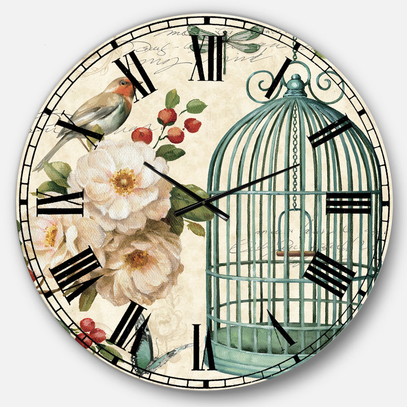 Horloge murale florale et botanique, Grand