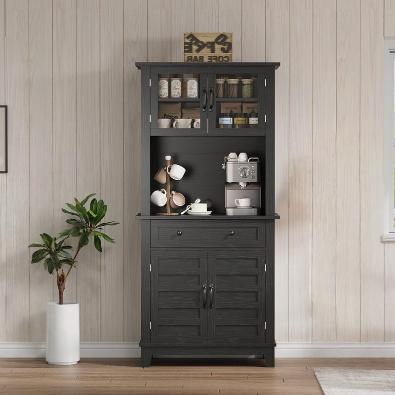 182.9cm Kitchen Pantry, Matte Black