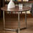 Circular microcrystalline stone coffee table set