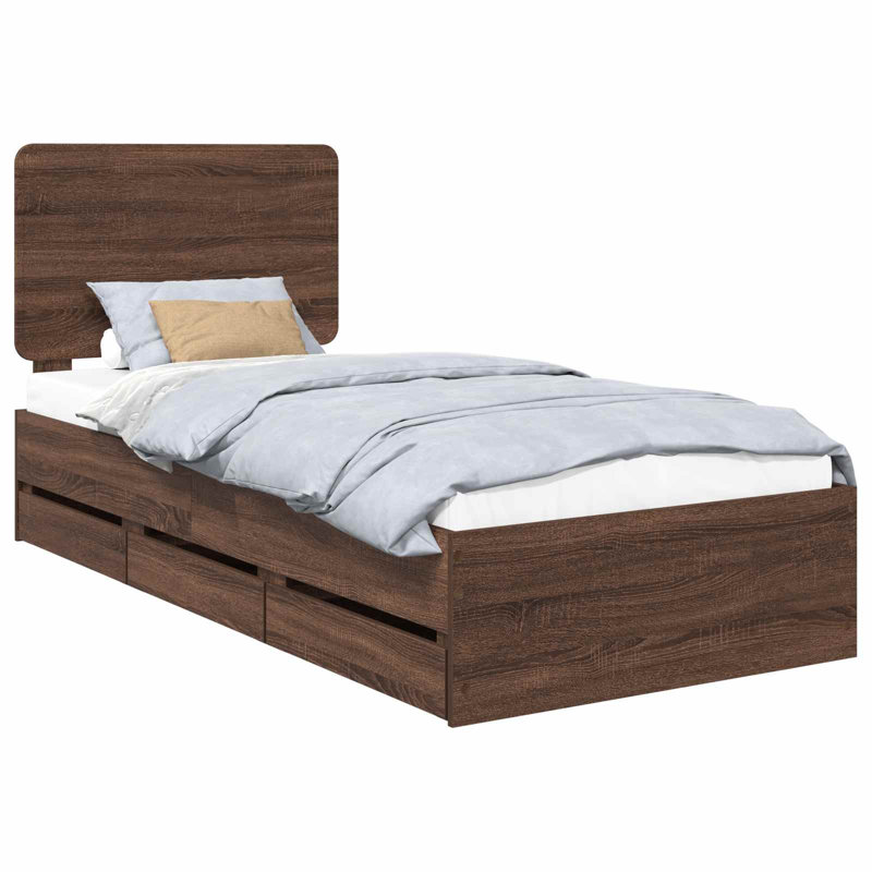 Bed, Single (3'), Brown Oak