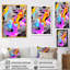 Peinture rose et bleue Fusion III - Art mural abstrait-2031205101-2031205009
