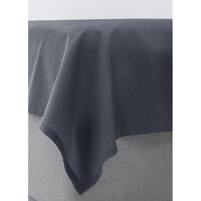 Penny Flat Sheet, King Flat Sheet, Dark Gray