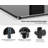 Abbing Square Universal Swivel Floor TV Stand TV Mount with Glass Base for 32 to 65 Inch Screens, Height Adjustment and Holds up to 88Lbs