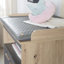 Anna Unit with Removable Top - Open Compartment and 2 Doors - Baby Chest That Grows with Your Child - Handles Made of Wood - Anthracite / Kent Oak Decor Changing Table