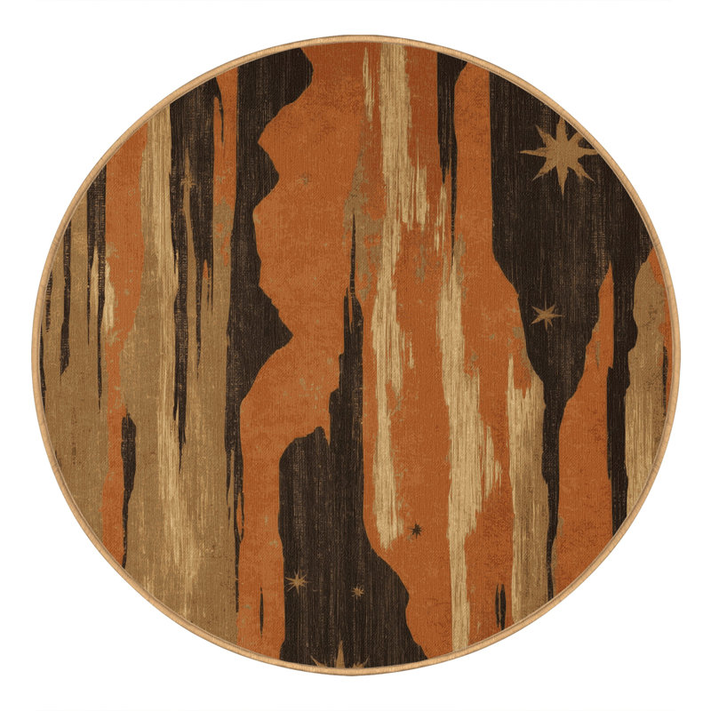 Barren Bloom Rug, Round 5'
