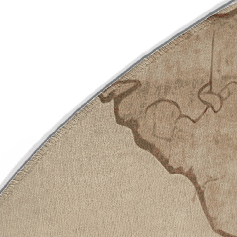 Tapis intérieur et extérieur à motif géométrique, Rond 5 pi