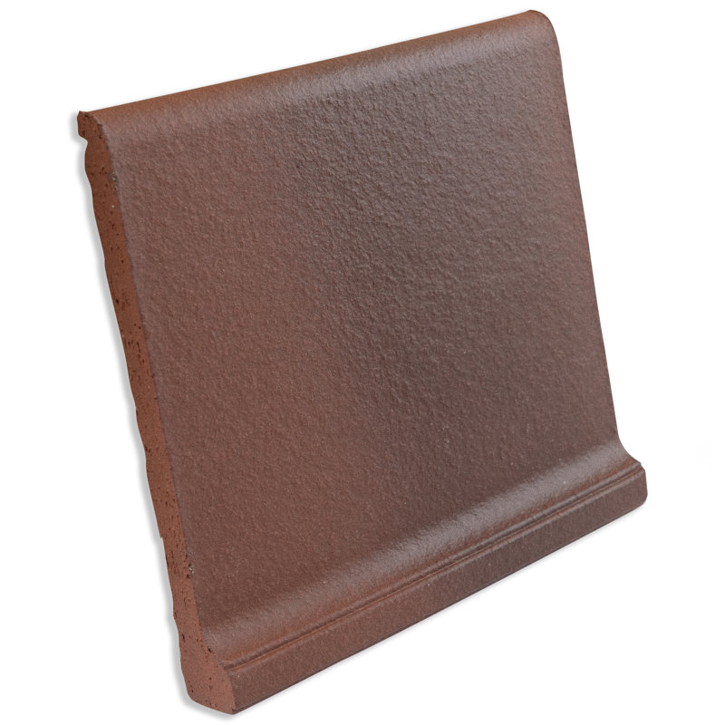 Quarry Cove Base 5-7/8 In. X 5-7/8 In. Ceramic Floor And Wall Trim, Brown/Red