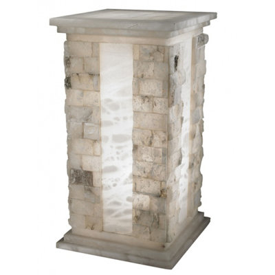 3 Light Marble Stone Side Table/Column