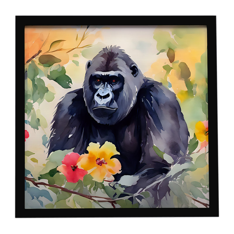 Gorilla Framed Metal Print