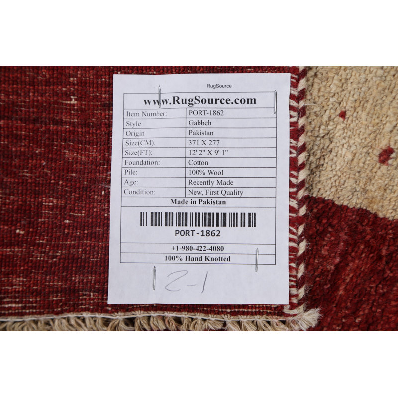 One-of-a-Kind 9'1" X 12'2" New Age Wool Area Rug in