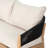 Verona Outdoor Patio Acacia Wood Loveseat, Natural Finish Wood, Beige Cushion, Black Rope-410595696