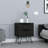 Nightstand, Hairpin Legs, Two Drawers-1627733066