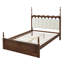 Lit plateforme en bois massif néo-classique Cadell avec tête de lit tapissier festonnée et colonnes-131996458-131996460