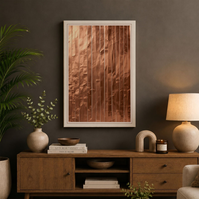 Vertical Rhythm Industrial - Wrapped Canvas, 18x12 - 45.7 x 30.5 cm, Cream Border