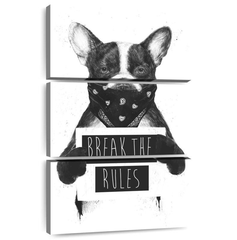 Tergel White Rebel Dog, 32" H x 20" W