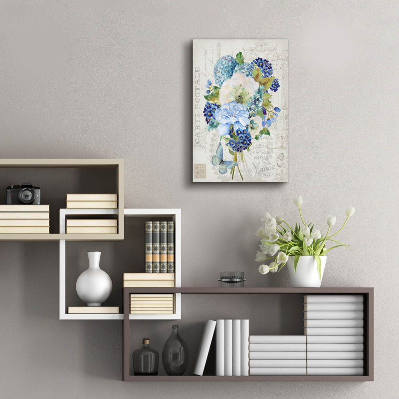 «Bouquet Francais C» par Jean Plout, art mural en verre acrylique, H 24 po x l 16 po x P 0,2 po