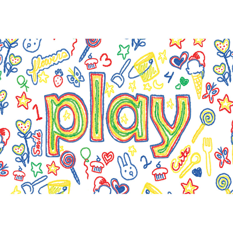 Play Primary - Wrapped Canvas Print, 30cm H x 46cm W x 3.8cm D