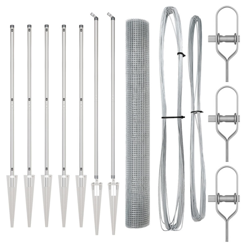  Welded Wire Fence With 7 Spike Posts 1.4X10 M Galvanised Steel
