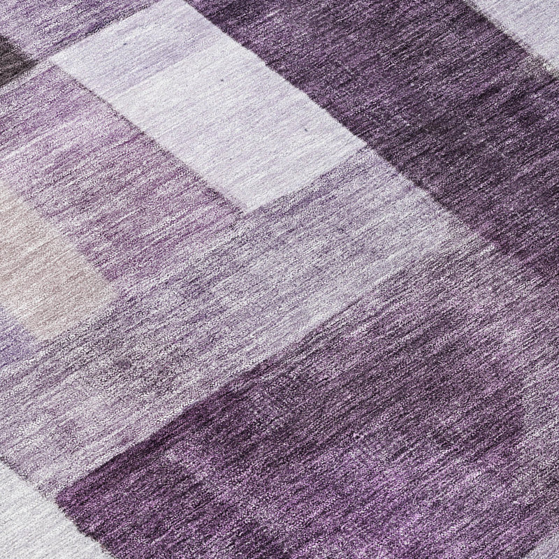 Tapis mauve lavable intérieur / extérieur Wovari , 5 pi x 7 pi 6 po