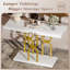 Table d'entrée 47,2 pouces avec plateau en marbre, console moderne