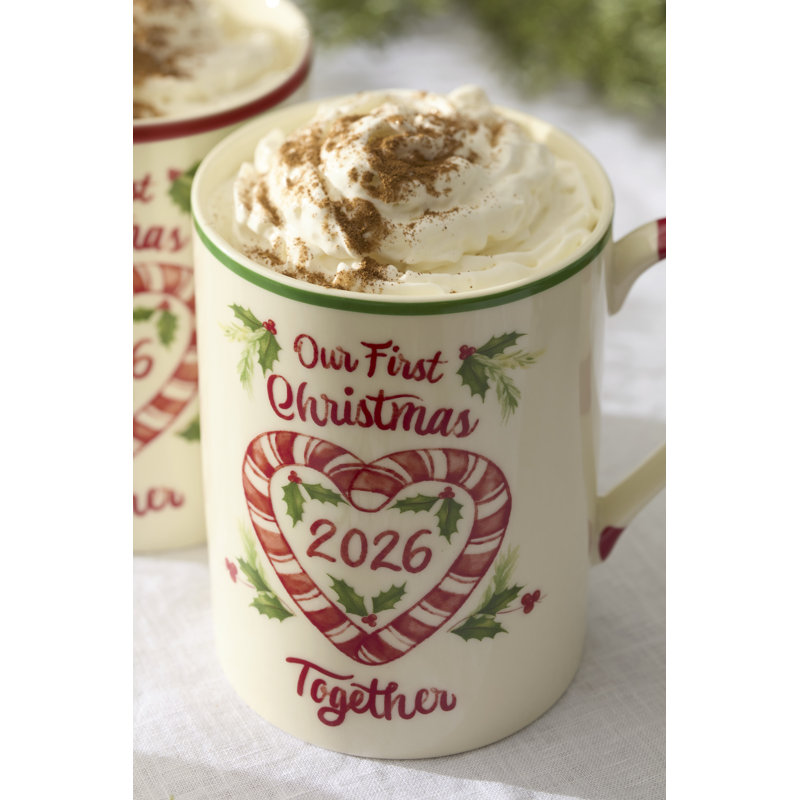 Lenox Holiday Our First Christmas Together 2-Piece Mug Set, Service For 2